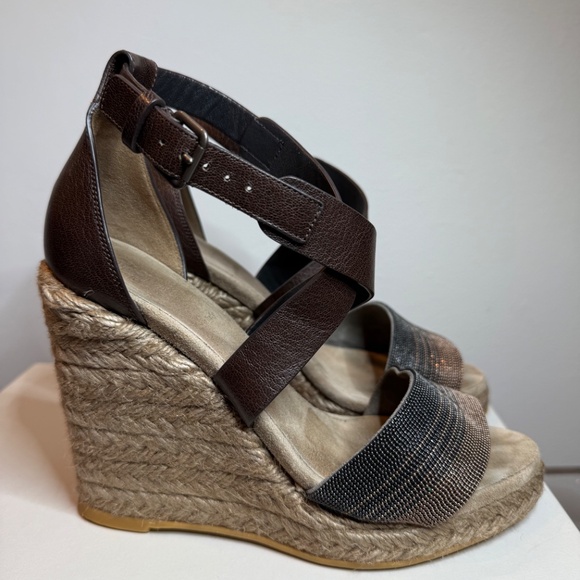 Brunello Cucinelli Espadrille Wedges Size 37 - Picture 4 of 8